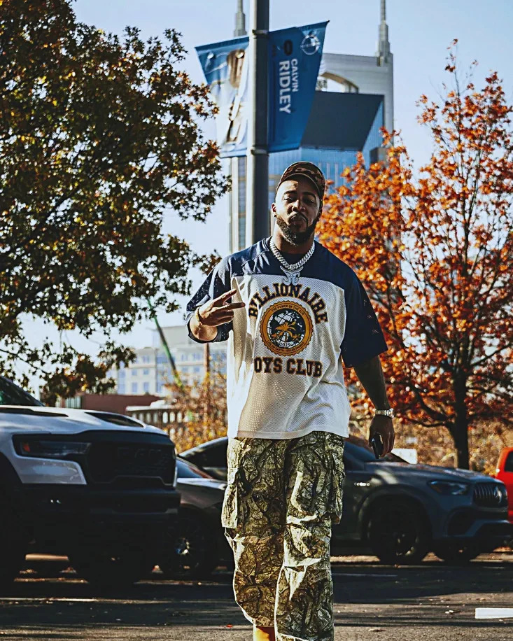 Seahawks game-day look styled by Quezio